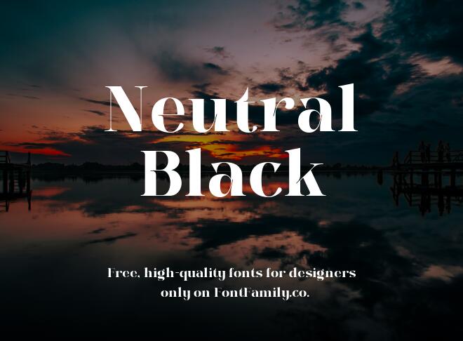 Neutral Black Font