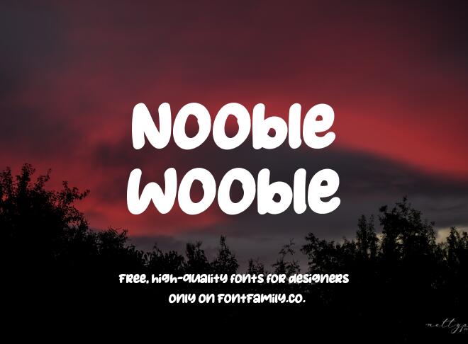 Nooble Wooble Font
