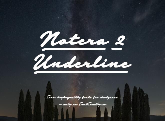 Notera 2 Underline Font