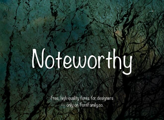 Noteworthy Font