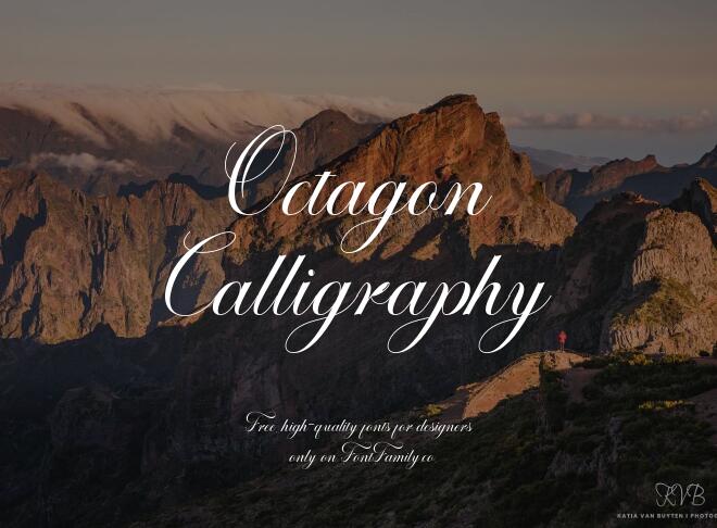 Octagon Calligraphy Font