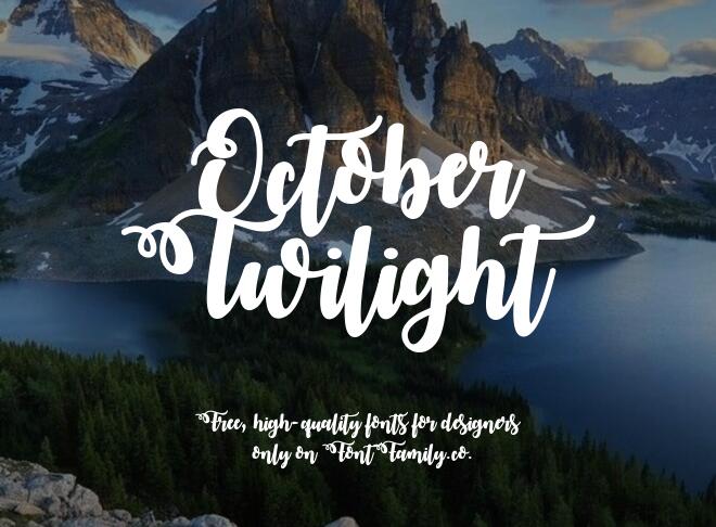 October Twilight Font