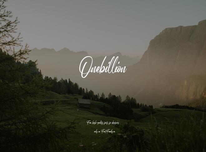 Onebillion Font
