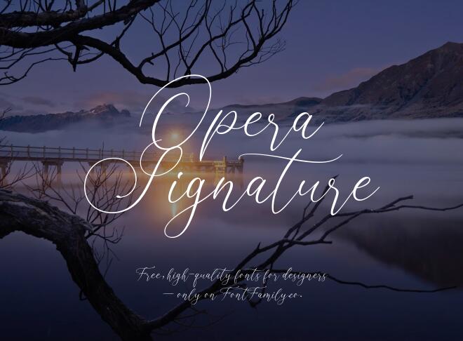 Opera Signature Font