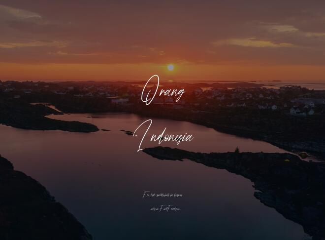 Orang Indonesia Font