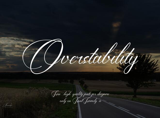 Overstability Font