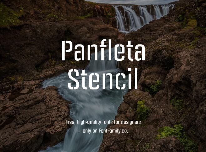Panfleta Stencil Font