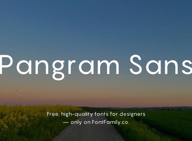 Pangram Sans Font