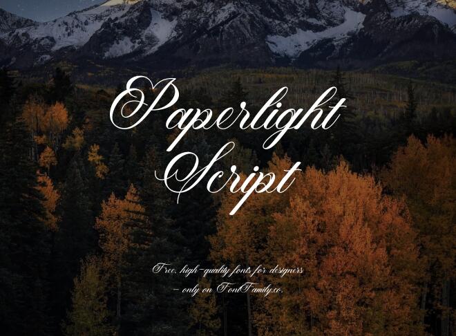 Paperlight Script Font