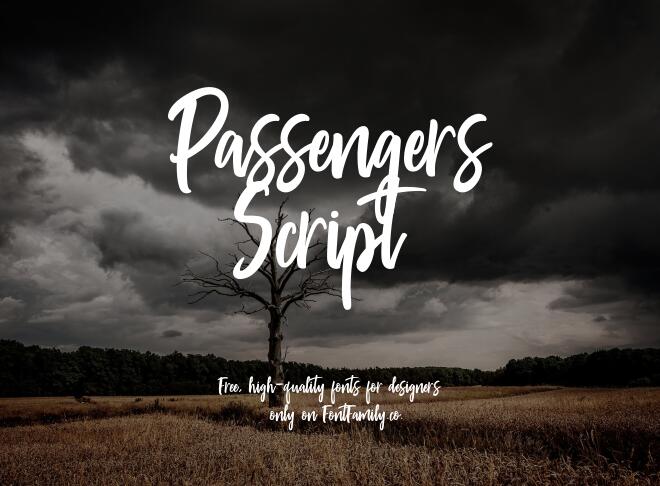 Passengers Script Font