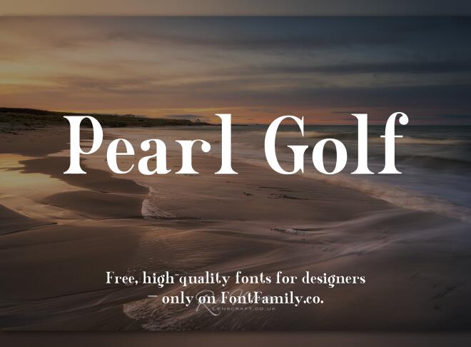 Pearl Golf Font