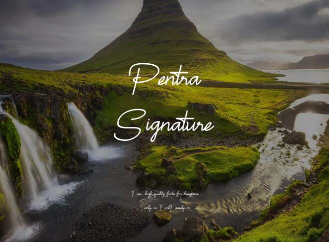 Pentra Signature Font