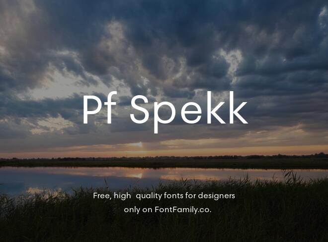 Pf Spekk Font