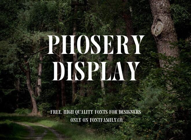 Phosery Display Font