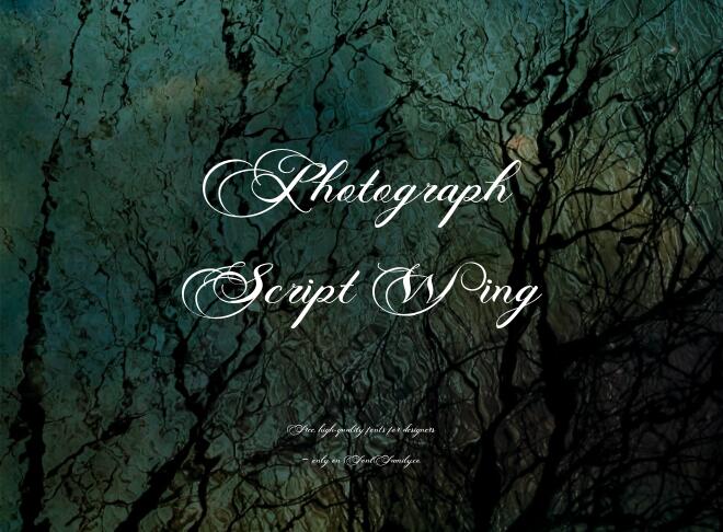 Photograph Script Wing Font