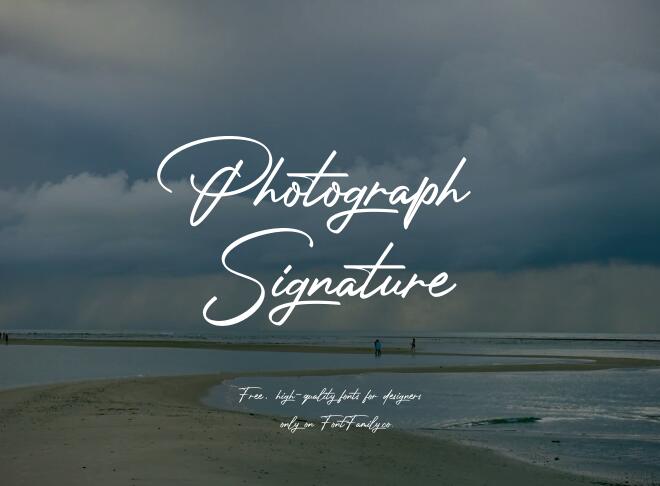 Photograph Signature Font