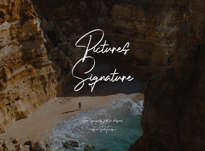 Pictures Signature Font