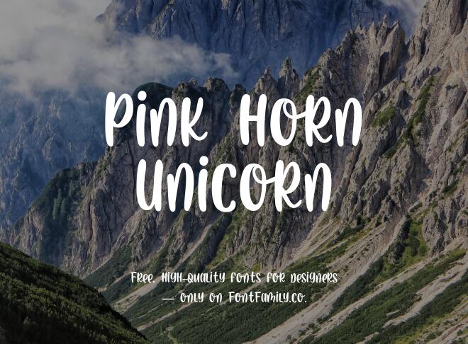 Pink Horn Unicorn Font