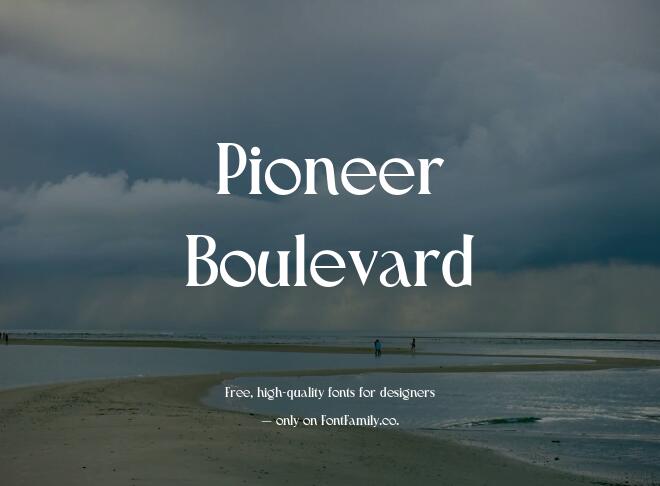 Pioneer Boulevard Font