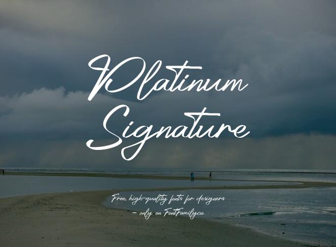 Platinum Signature Font