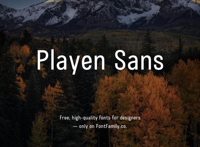 Playen Sans Font
