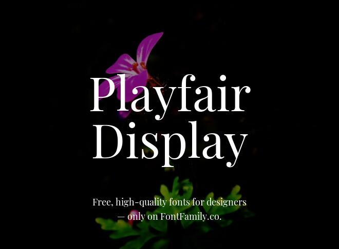 Playfair Display Font