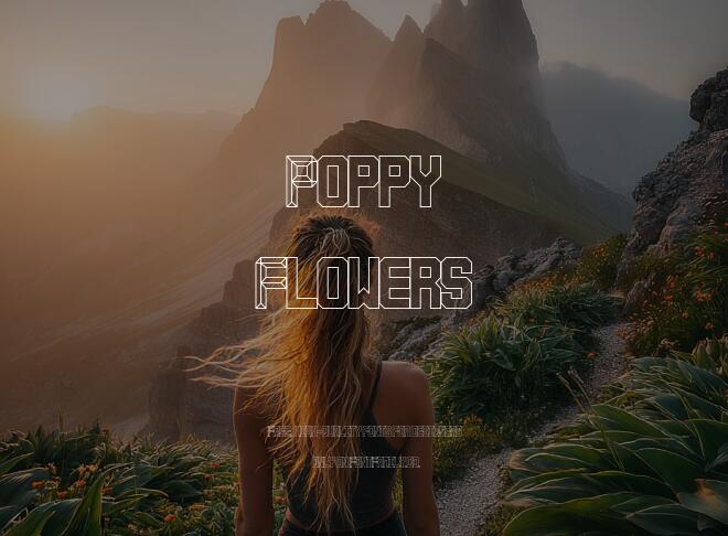 Poppy Flowers Font