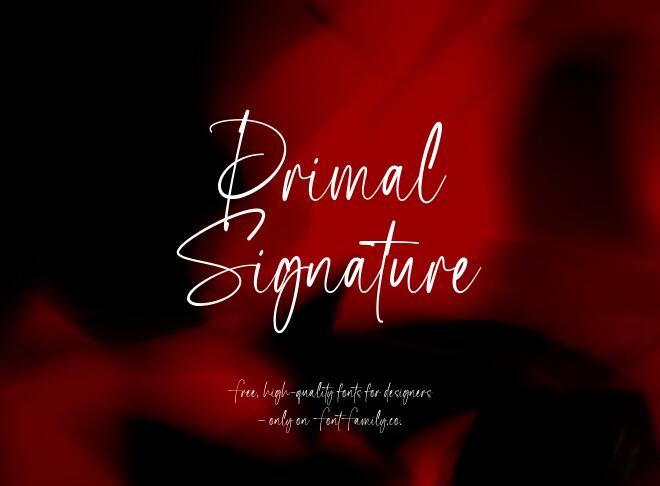 Primal Signature Font
