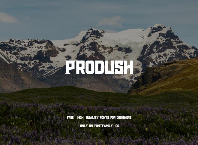Prodush Font