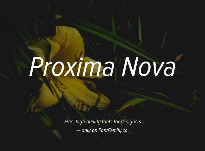 Proxima Nova Font