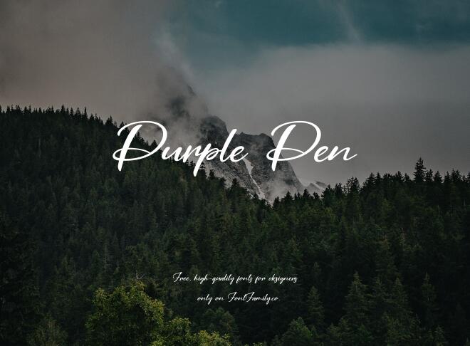 Purple Pen Font