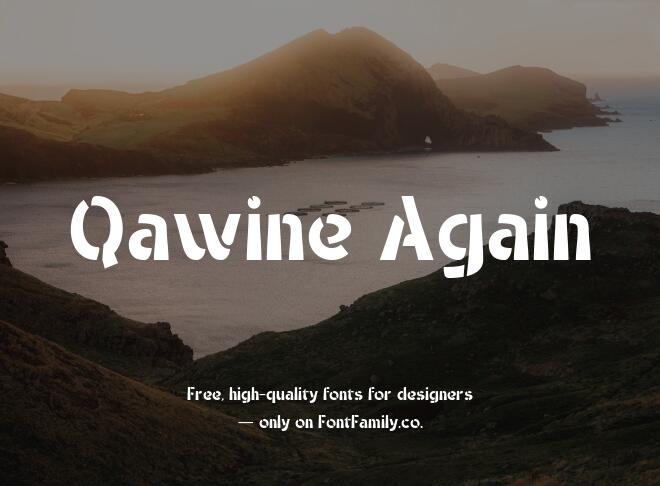 Qawine Again Font