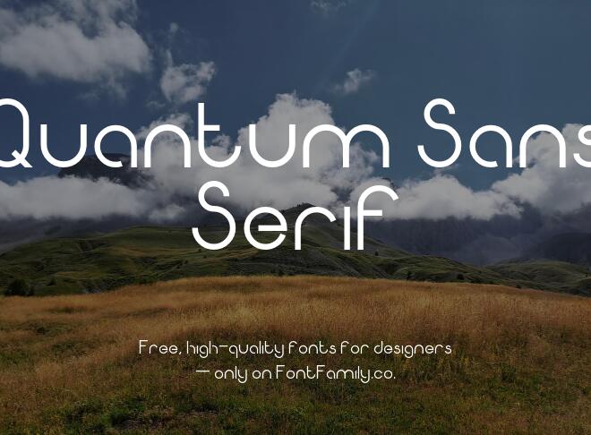 Quantum Sans Serif Font