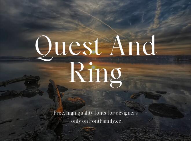 Quest And Ring Font