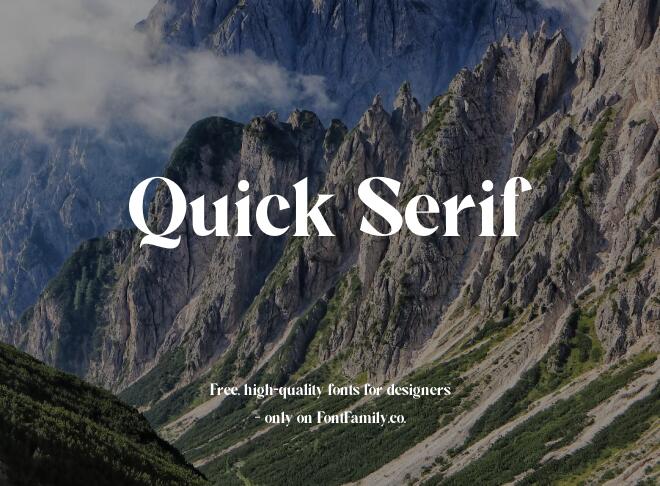 Quick Serif Font