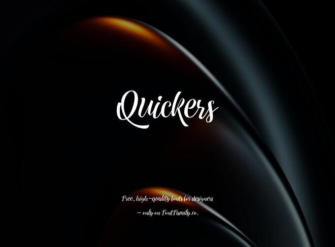 Quickers Font
