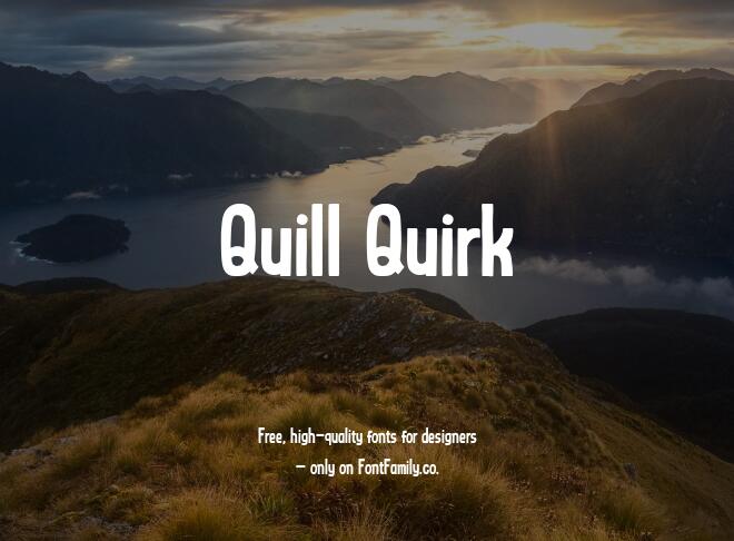 Quill Quirk Font
