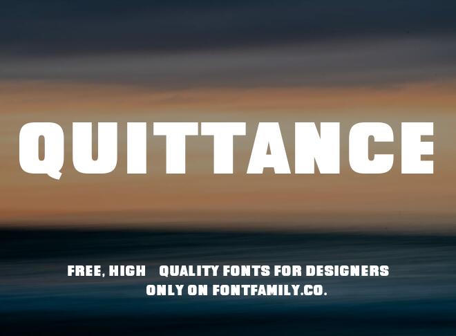 Quittance Font
