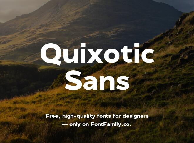 Quixotic Sans Font