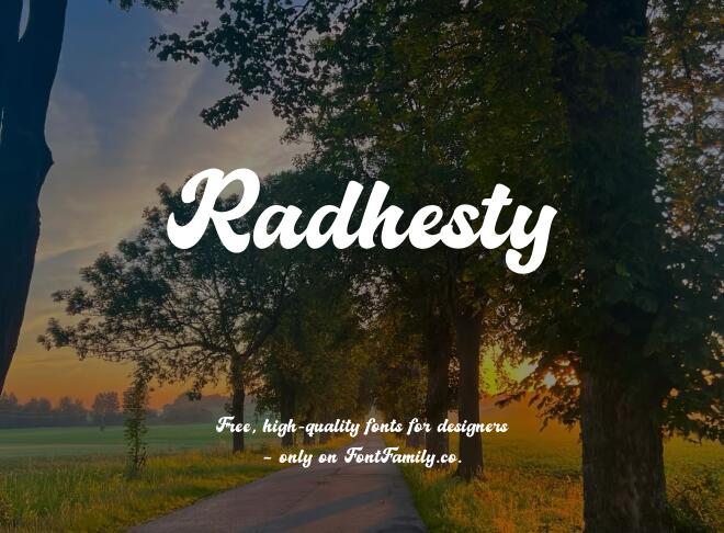 Radhesty Font