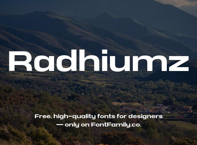 Radhiumz Font