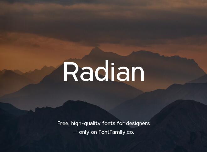 Radian Font