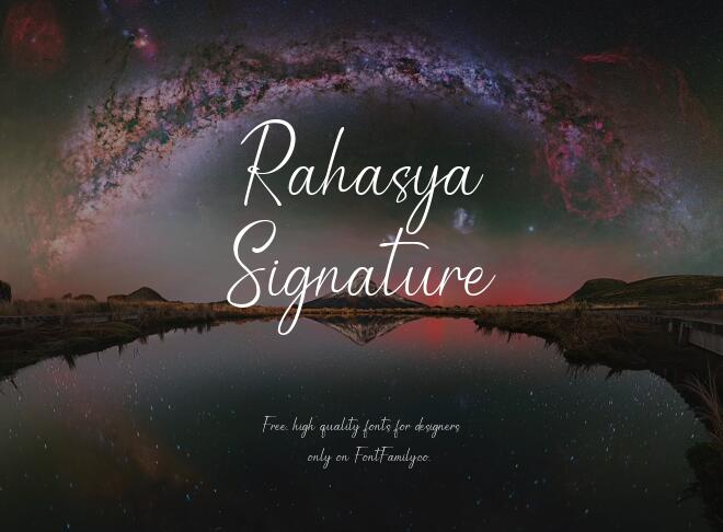 Rahasya Signature Font