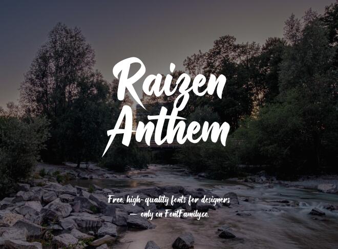 Raizen Anthem Font