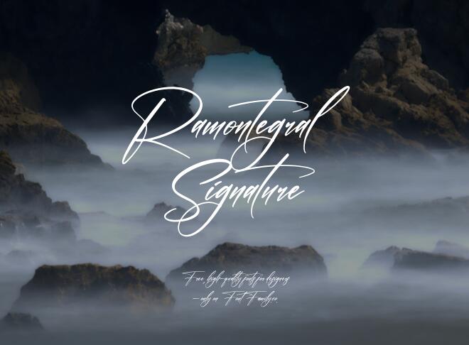 Ramontegral Signature Font
