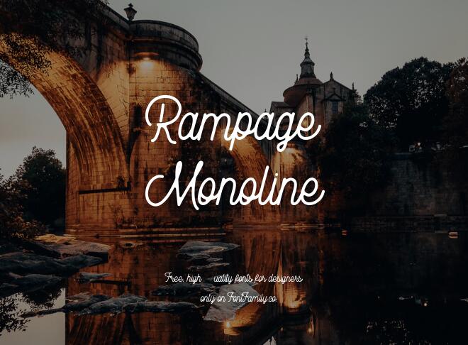 Rampage Monoline Font
