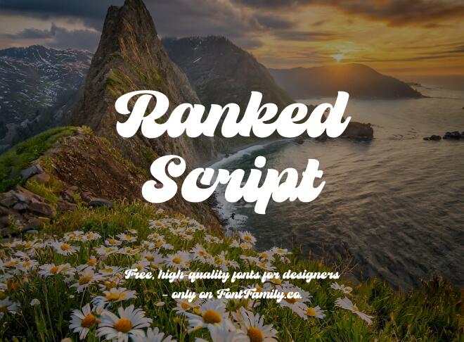 Ranked Script Font
