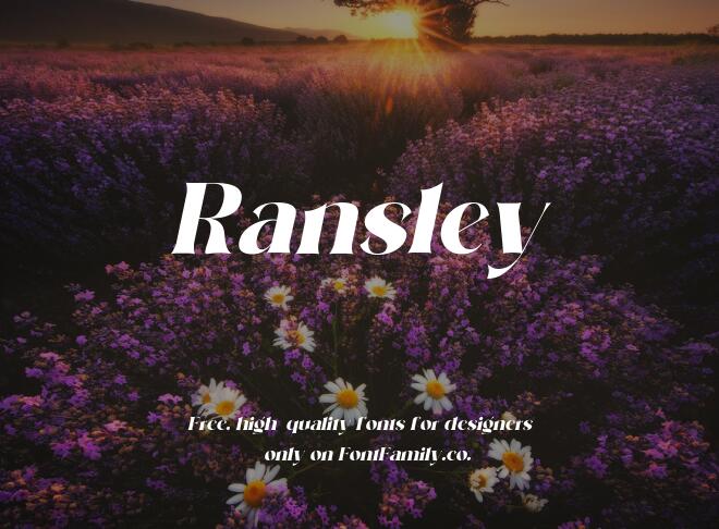Ransley Font