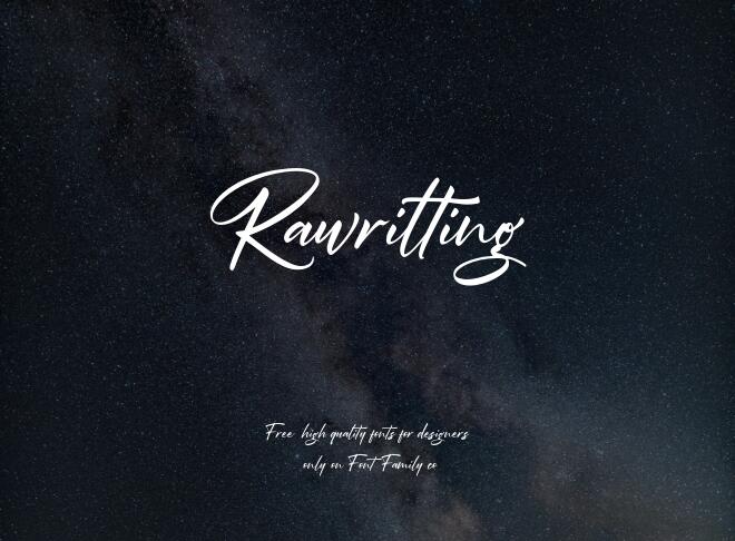Rawrilting Font