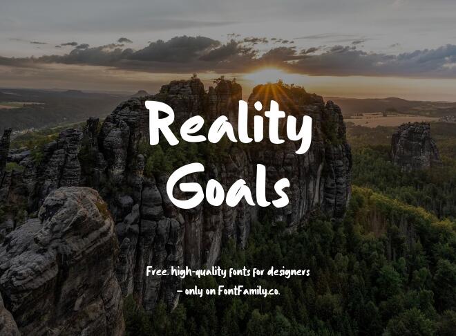Reality Goals Font